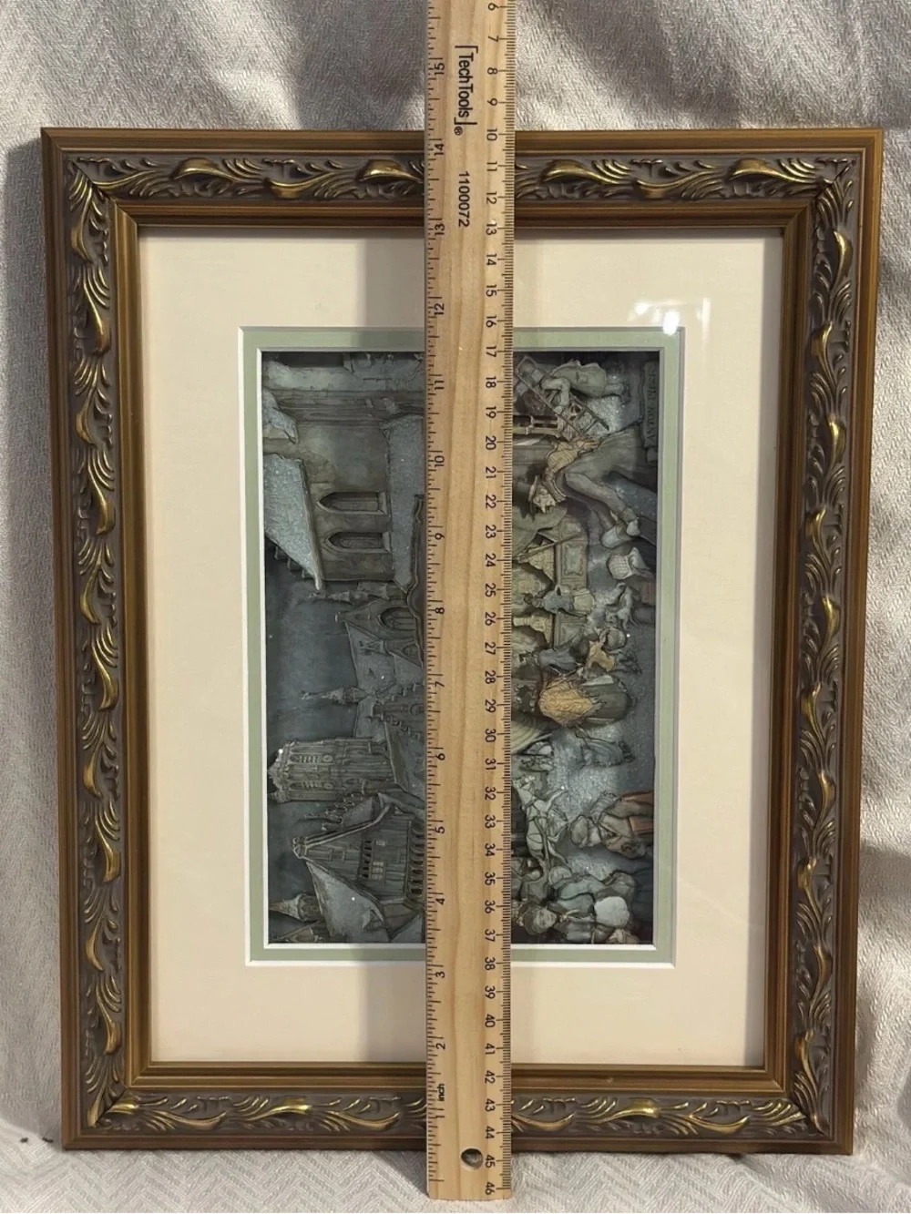 VTG Anton Pieck Die Cut 3D Shadow Box Victorian~Apotheek~Matted Paper Tole